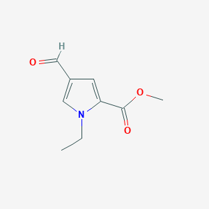 molecular formula C9H11NO3 B12982803 Methyl 1-ethyl-4-formyl-1H-pyrrole-2-carboxylate 