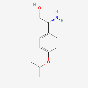 molecular formula C11H17NO2 B12982828 (R)-2-Amino-2-(4-isopropoxyphenyl)ethan-1-ol 