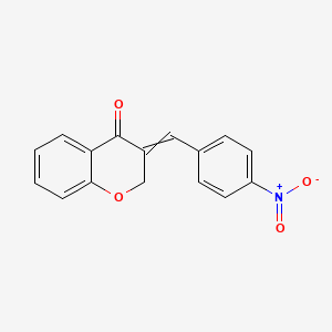 4H-1-Benzopyran-4-one, 2,3-dihydro-3-[(4-nitrophenyl)methylene]-
