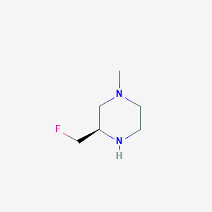 molecular formula C6H13FN2 B12982899 (R)-3-(Fluoromethyl)-1-methylpiperazine 
