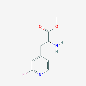 molecular formula C9H11FN2O2 B12982956 Methyl (R)-2-amino-3-(2-fluoropyridin-4-yl)propanoate 