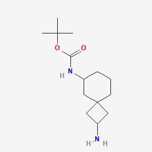 molecular formula C14H26N2O2 B12982962 tert-Butyl (2-aminospiro[3.5]nonan-6-yl)carbamate CAS No. 1440961-38-5