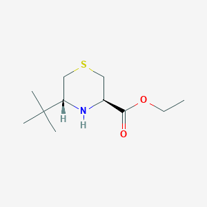 molecular formula C11H21NO2S B12982986 Rel-ethyl (3R,5R)-5-(tert-butyl)thiomorpholine-3-carboxylate 