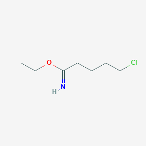 molecular formula C7H14ClNO B12983057 Ethyl 5-chloropentanimidate 