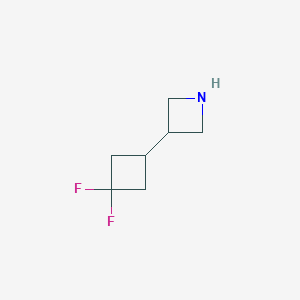 molecular formula C7H11F2N B12983059 3-(3,3-Difluorocyclobutyl)azetidine 