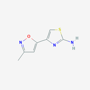 molecular formula C7H7N3OS B12983071 4-(3-Methylisoxazol-5-yl)thiazol-2-amine 