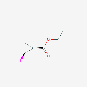 molecular formula C6H9IO2 B12983126 Ethyl cis-2-iodocyclopropanecarboxylate 
