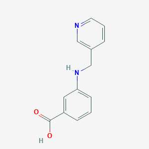molecular formula C13H12N2O2 B1298313 3-[(Pyridin-3-ylmethyl)-amino]-benzoic acid CAS No. 13174-37-3