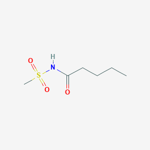 molecular formula C6H13NO3S B12983197 N-(Methylsulfonyl)pentanamide 