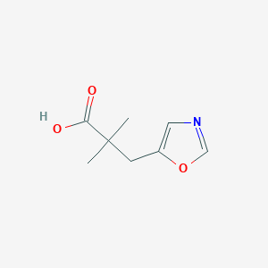 molecular formula C8H11NO3 B12983213 2,2-Dimethyl-3-(oxazol-5-yl)propanoic acid 