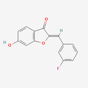 (2Z)-2-(3-fluorobenzylidene)-6-hydroxy-1-benzofuran-3(2H)-one