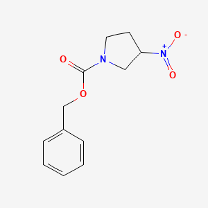 molecular formula C12H14N2O4 B12983289 Benzyl 3-nitropyrrolidine-1-carboxylate 