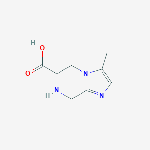 molecular formula C8H11N3O2 B129833 3-Methyl-5,6,7,8-tetrahydroimidazo[1,2-a]pyrazine-6-carboxylic acid CAS No. 144888-66-4