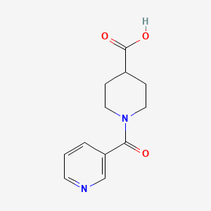 molecular formula C12H14N2O3 B1298335 1-(pyridine-3-carbonyl)piperidine-4-carboxylic Acid CAS No. 67691-57-0