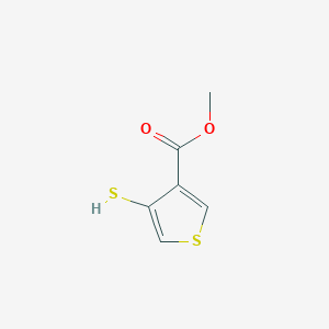molecular formula C6H6O2S2 B12983354 Methyl 4-mercaptothiophene-3-carboxylate 