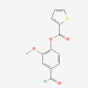 molecular formula C13H10O4S B1298343 4-Formyl-2-methoxyphenyl thiophene-2-carboxylate CAS No. 361472-61-9