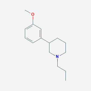 molecular formula C15H23NO B12983467 3-(3-Methoxyphenyl)-1-propylpiperidine 