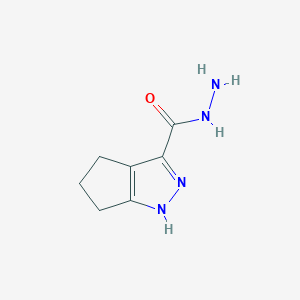 molecular formula C7H10N4O B1298347 1,4,5,6-Tetrahydrocyclopenta[c]pyrazole-3-carbohydrazide CAS No. 299166-55-5