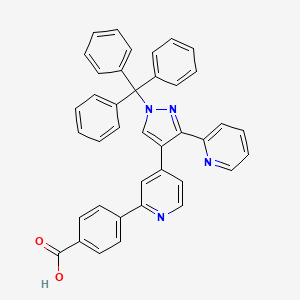 molecular formula C39H28N4O2 B12983575 4-(4-(3-(pyridin-2-yl)-1-trityl-1H-pyrazol-4-yl)pyridin-2-yl)benzoic acid 