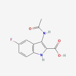 molecular formula C11H9FN2O3 B1298361 3-acetamido-5-fluoro-1H-indole-2-carboxylic acid CAS No. 330439-67-3