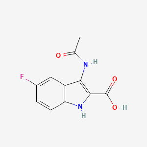 molecular formula C11H9FN2O3 B1298361 3-Acetylamino-5-fluoro-1H-indole-2-carboxylic acid CAS No. 330439-67-3