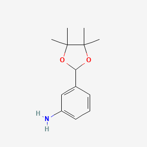 molecular formula C13H19NO2 B1298362 3-(4,4,5,5-Tetramethyl-1,3-dioxolan-2-yl)aniline CAS No. 51226-15-4
