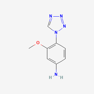 molecular formula C8H9N5O B1298363 3-Methoxy-4-tetrazol-1-yl-phenylamine CAS No. 524040-12-8