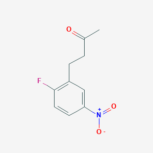 molecular formula C10H10FNO3 B12983659 4-(2-Fluoro-5-nitrophenyl)-2-butanone 