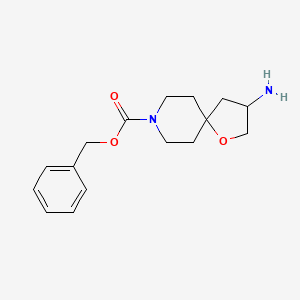 molecular formula C16H22N2O3 B12983664 Benzyl 3-amino-1-oxa-8-azaspiro[4.5]decane-8-carboxylate 