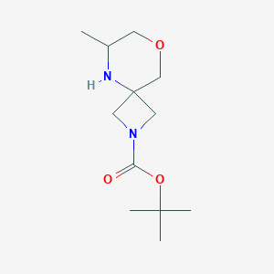 molecular formula C12H22N2O3 B12983717 tert-Butyl 6-methyl-8-oxa-2,5-diazaspiro[3.5]nonane-2-carboxylate 