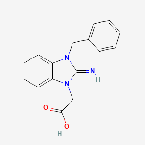 molecular formula C16H15N3O2 B1298379 (3-Benzyl-2-imino-2,3-dihydro-benzoimidazol-1-yl)-acetic acid CAS No. 40783-87-7