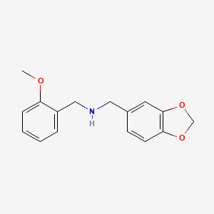 molecular formula C16H17NO3 B1298381 Benzo[1,3]dioxol-5-ylmethyl-(2-methoxy-benzyl)-amine CAS No. 418774-45-5