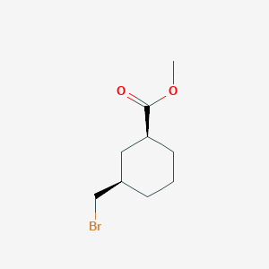 molecular formula C9H15BrO2 B12983820 methyl (1S,3R)-3-(bromomethyl)cyclohexane-1-carboxylate 