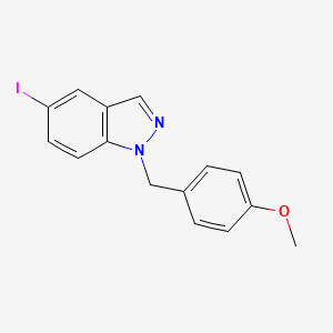 molecular formula C15H13IN2O B12983850 5-Iodo-1-(4-methoxybenzyl)-1h-indazole 