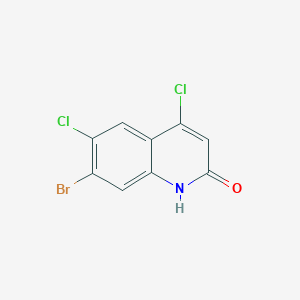 molecular formula C9H4BrCl2NO B12983890 7-Bromo-4,6-dichloroquinolin-2(1H)-one 