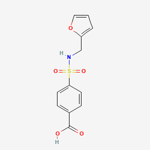 molecular formula C12H11NO5S B1298395 4-[(Furan-2-ylmethyl)sulfamoyl]benzoic acid CAS No. 321979-08-2
