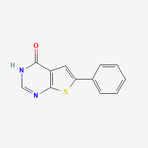 molecular formula C12H8N2OS B1298398 6-phenylthieno[2,3-d]pyrimidin-4(3H)-one CAS No. 35970-78-6