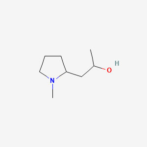 molecular formula C8H17NO B12984069 1-(1-Methylpyrrolidin-2-yl)propan-2-ol CAS No. 496-47-9