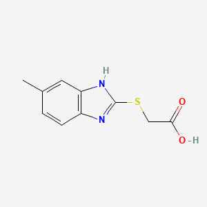 molecular formula C10H10N2O2S B1298408 (5-Methyl-1H-benzoimidazol-2-ylsulfanyl)-acetic acid CAS No. 27231-37-4