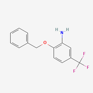 molecular formula C14H12F3NO B1298409 2-(Benzyloxy)-5-(trifluoromethyl)aniline CAS No. 117901-14-1