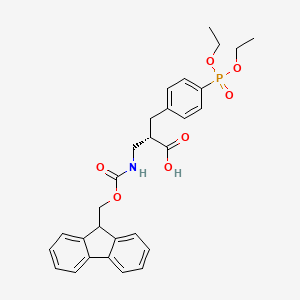 molecular formula C29H32NO7P B12984098 (S)-3-((((9H-Fluoren-9-yl)methoxy)carbonyl)amino)-2-(4-(diethoxyphosphoryl)benzyl)propanoic acid 