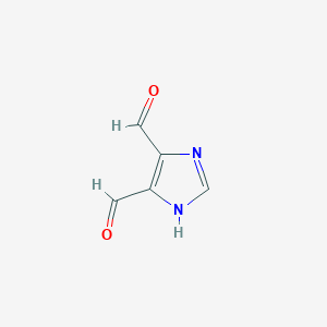 molecular formula C5H4N2O2 B12984123 1H-imidazole-4,5-dicarbaldehyde 