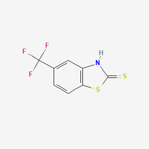 molecular formula C8H4F3NS2 B1298414 5-(Trifluoromethyl)-1,3-benzothiazole-2-thiol CAS No. 23420-87-3
