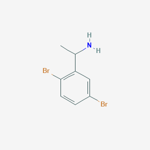 molecular formula C8H9Br2N B12984178 1-(2,5-Dibromophenyl)ethanamine CAS No. 634149-48-7