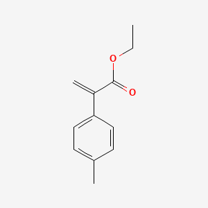 molecular formula C12H14O2 B12984179 Ethyl 2-(p-tolyl)acrylate 