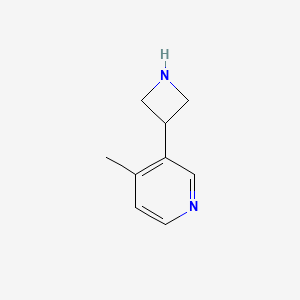molecular formula C9H12N2 B12984255 3-(Azetidin-3-yl)-4-methylpyridine 