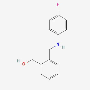 molecular formula C14H15ClFNO B1298426 {2-[(4-Fluoro-phenylamino)-methyl]-phenyl}-methanol CAS No. 436099-77-3