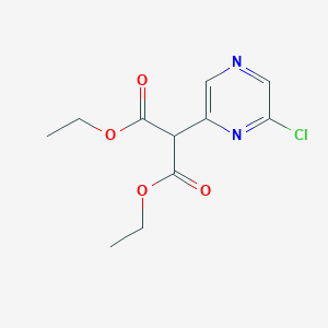 molecular formula C11H13ClN2O4 B12984324 Diethyl (6-chloropyrazin-2-yl)propanedioate CAS No. 930798-26-8