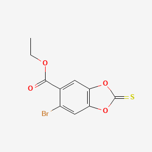 molecular formula C10H7BrO4S B12984400 Ethyl 6-bromo-2-thioxo-1,3-benzodioxole-5-carboxylate 
