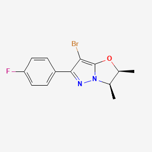 molecular formula C13H12BrFN2O B12984426 Rel-(2S,3R)-7-bromo-6-(4-fluorophenyl)-2,3-dimethyl-2,3-dihydropyrazolo[5,1-b]oxazole 